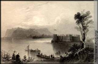 Comparaison de vues sur le fort Chambly - William Henry Bartlett, vers 1840